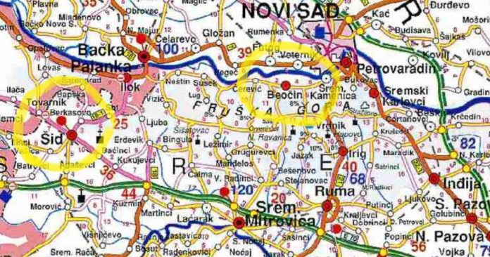 Karta Beočin i Šid